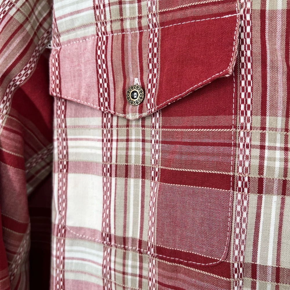 Alfred Dunner Woman Plus Size 20 Burnt Red Plaid Blouse Shirt Top Winter Cozy - Picture 7 of 9